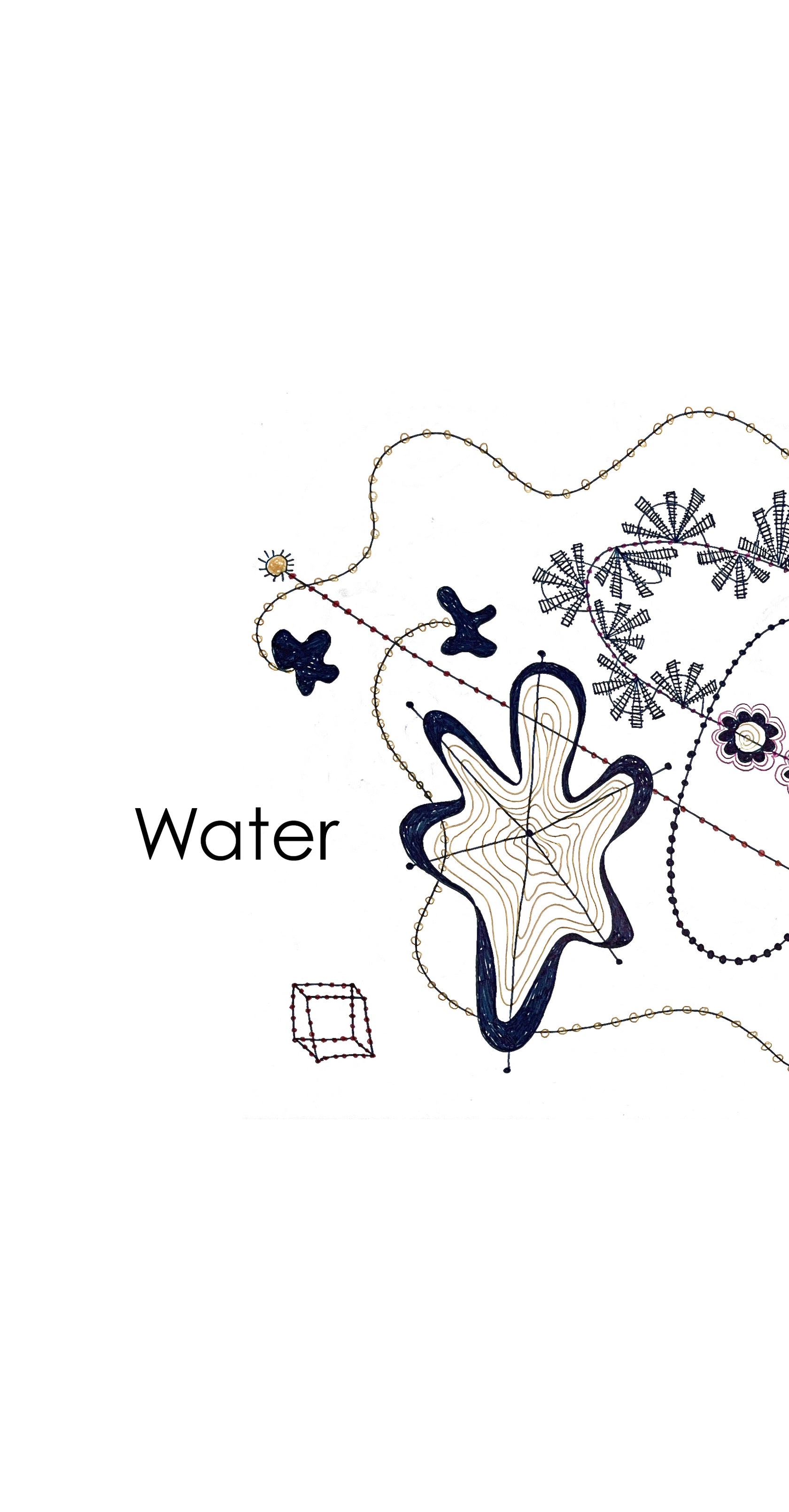 Reads: Water. Left hand section of banner artwork.